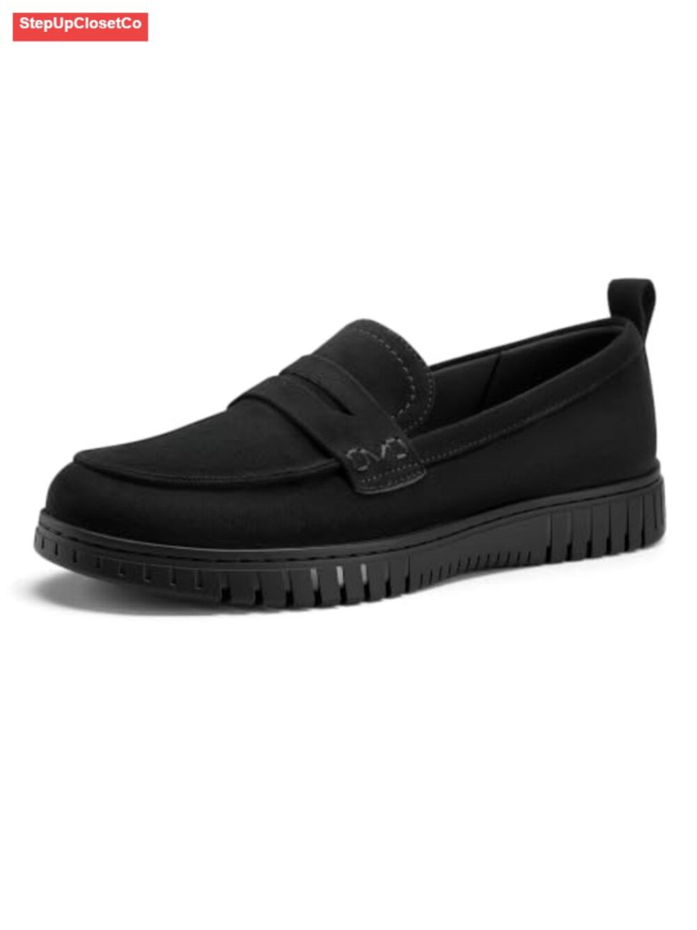 Women's Faux Suede Loafers Slip On Platform Flats Work Walking Shoes